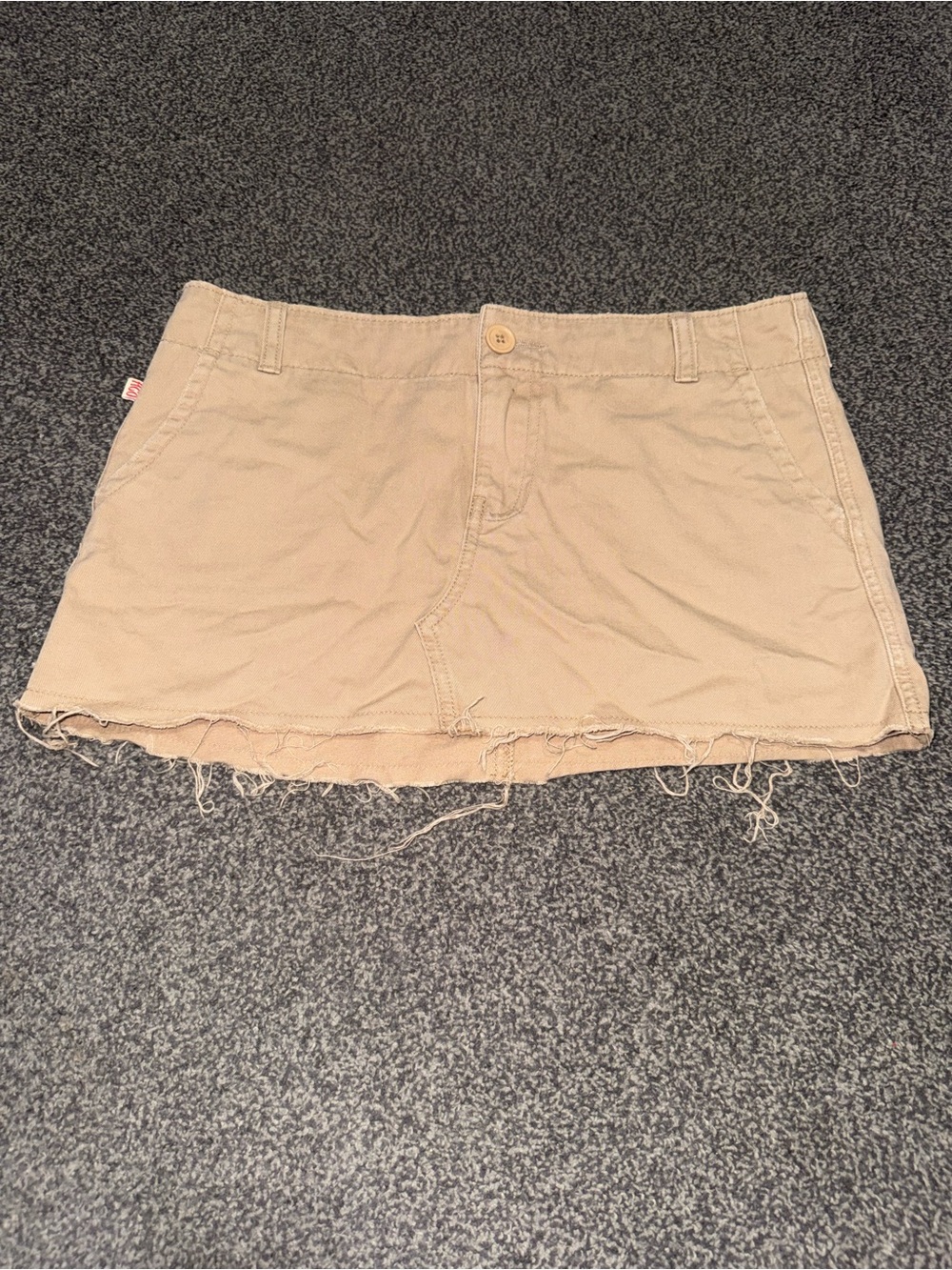 Vintage Y2K Hollister Khaki Brown Mini Skirt Size 3